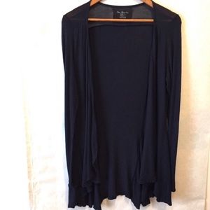 Zara Navy Blue Draped Cardigan - L